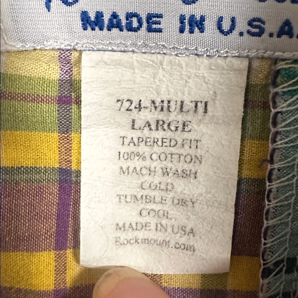 Rockmount Patchwork Plaid Button Down Shirt - image 3